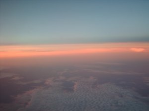 Flight to Singapore - Sunset