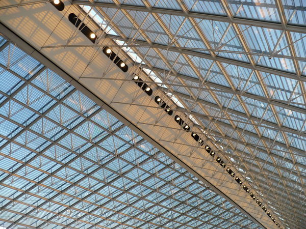 Awesome skylight roof at Charles d'Gaulle Airport
