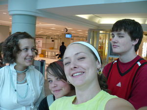 At Pearson Airport with the chil'ens