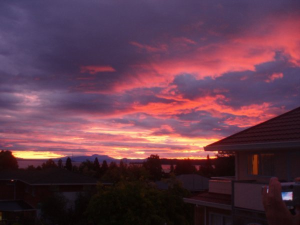 Sunset over Taupo