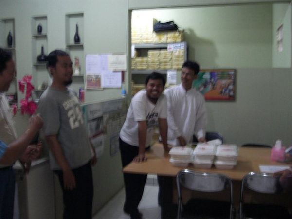 Asep in the office on his birthday