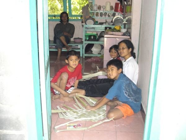 Widi, his wife, two sons and daughter