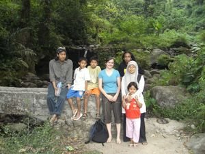 with Widi and family going to visit the hot springs