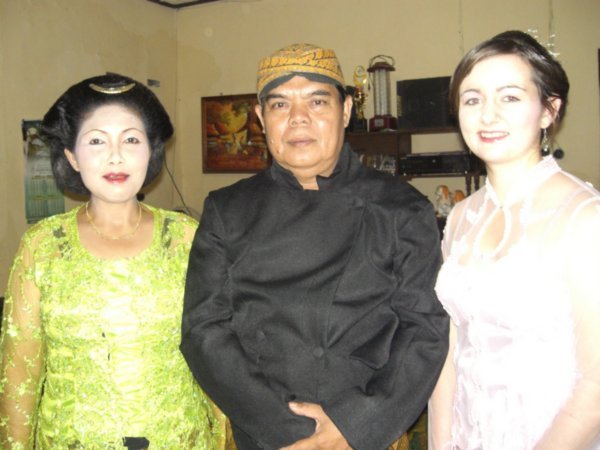 with the village chief and his wife