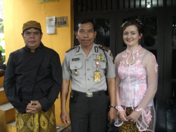 with the village chief and police chief