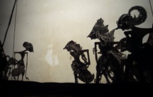the Wayang from behind the stage