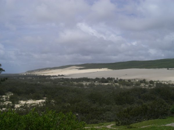 a sand dune across the island