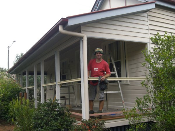 Andy and their porch we painted the front of
