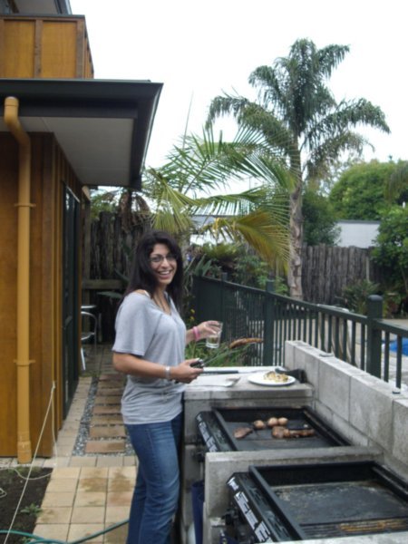 Rina cooking our barbie