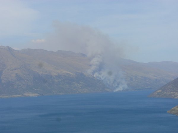 a forest fire in the remarkables moutain