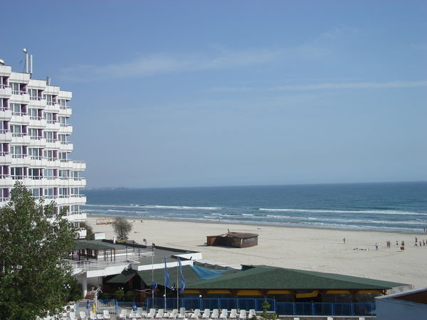 Sunny Mamaia from our hotel room