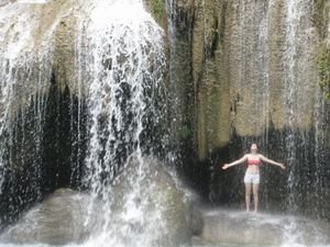 Louisa under the falls