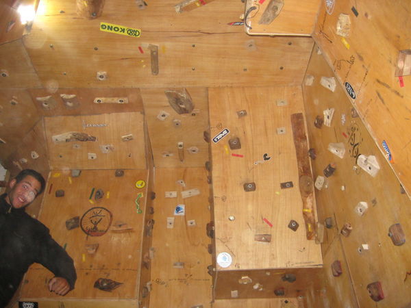 Smallest bouldering wall in the world!