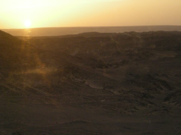 First desert sunset
