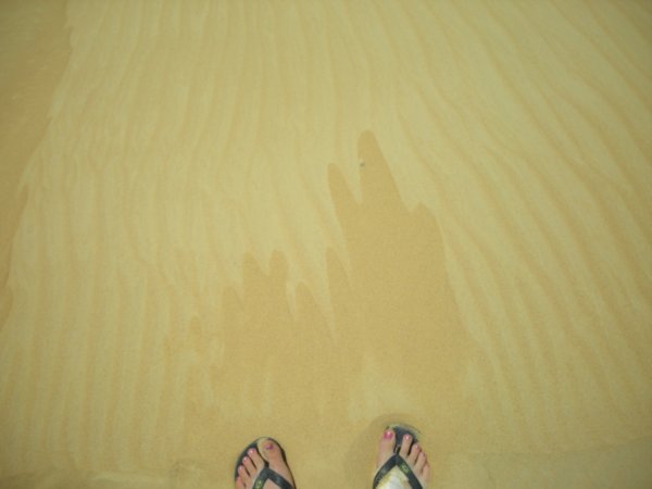 sand and feet