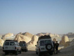entering the white desert