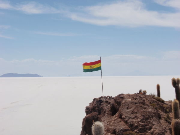 Bolivia Flag on the island