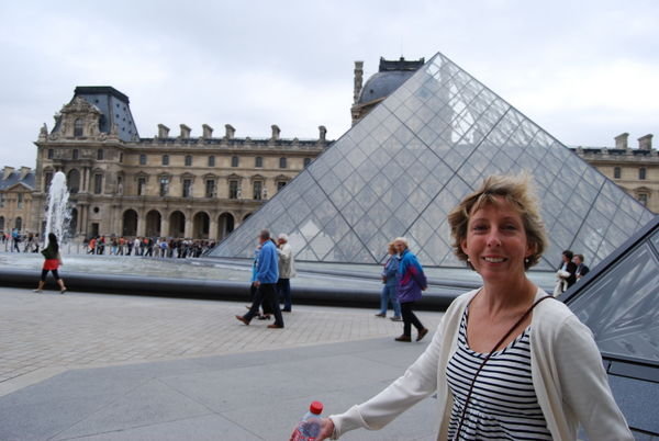 Candid Mom Outside the Louvre