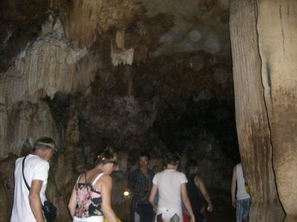inside the limestone caves