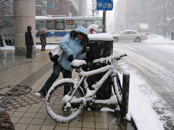 Bike in the snow