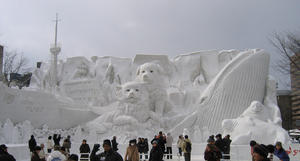 "Antarctica" snow sculpture