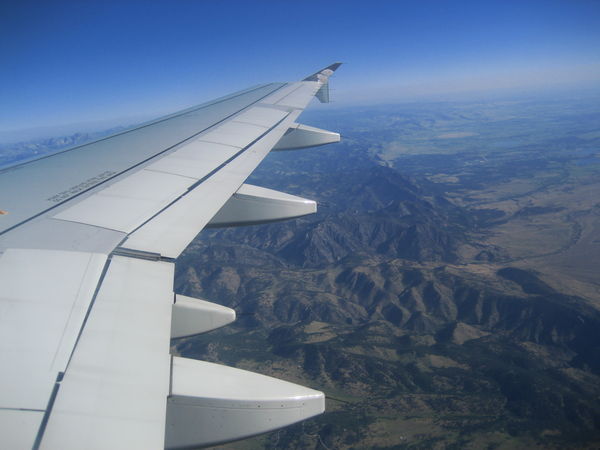 My wing over the Colorado mountains