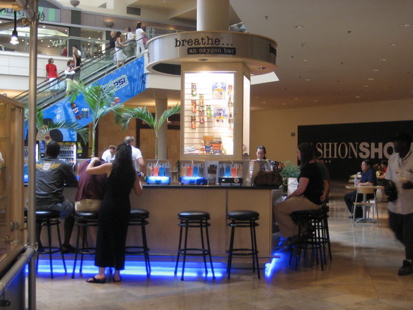 Oxygen bar at the mall