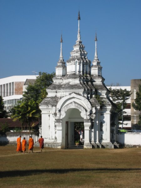 Temple with Monks