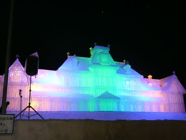 sapporo train station... made out of ice!