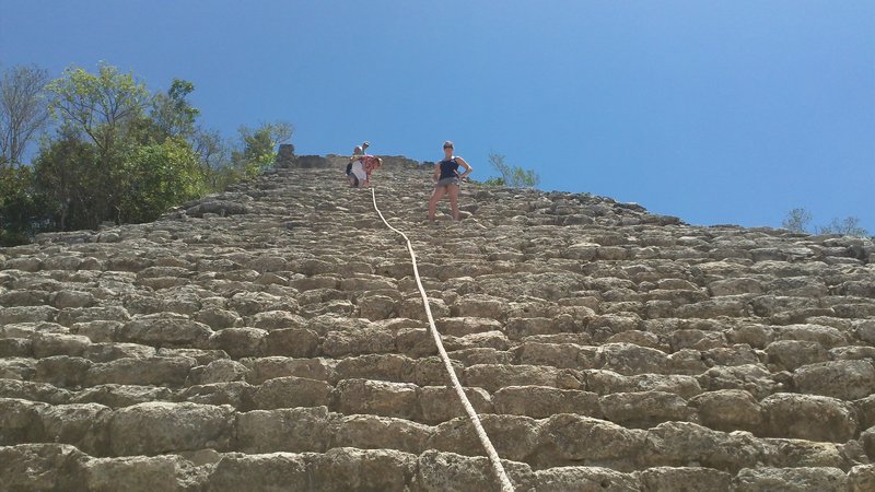 Climbing at Coba