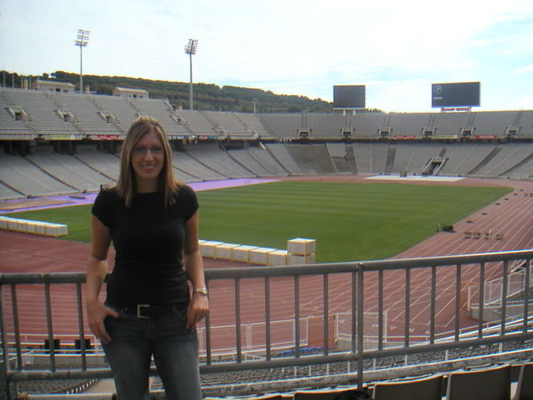 Bri inside Olympic Stadium