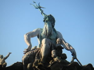 Statue of Poseidon outside City Hall