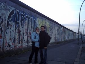 Standing beside the East Side Gallery