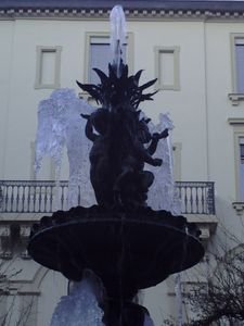 A frozen fountain