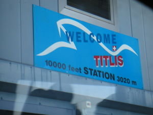 Sign on Mt. Titlis - 10000 feet!