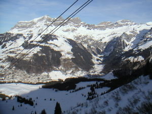 View from gondola on Mt. Titlis