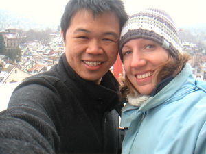 Will and Bri at top of Grossmünster
