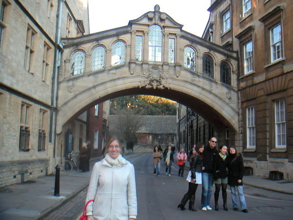 Bri in front of the "Bridge of Sighs"
