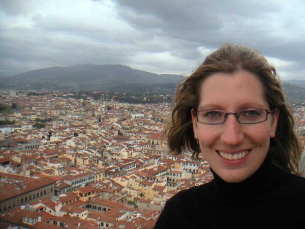 Bri at top of Duomo in Florence.
