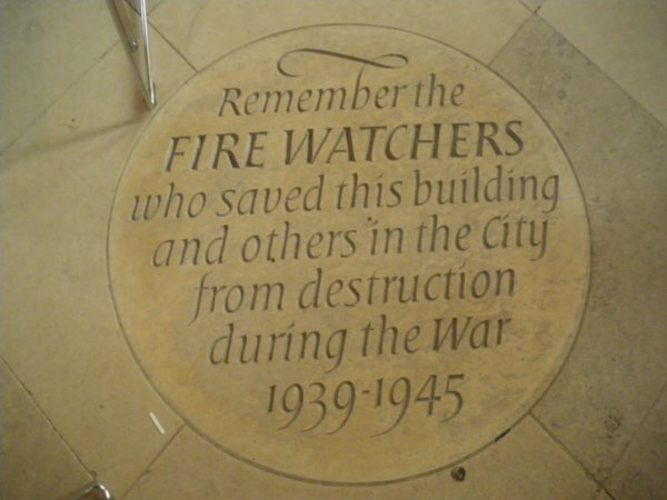 Plaque in the floor inside the Cathedral