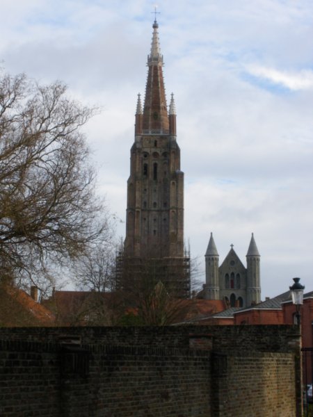 Spire of Our Lady's Church in Bruges