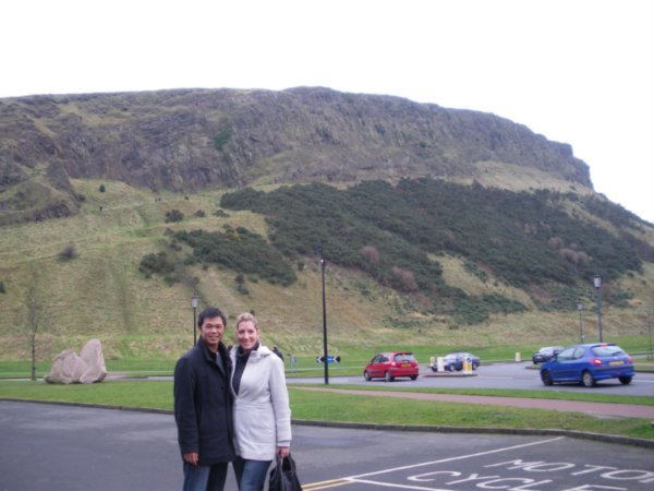 Us at bottom of Salisbury Crags