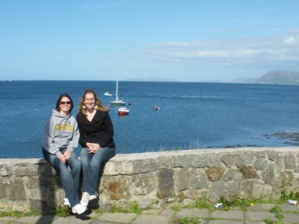 Bri and Heather on Bangor Pier