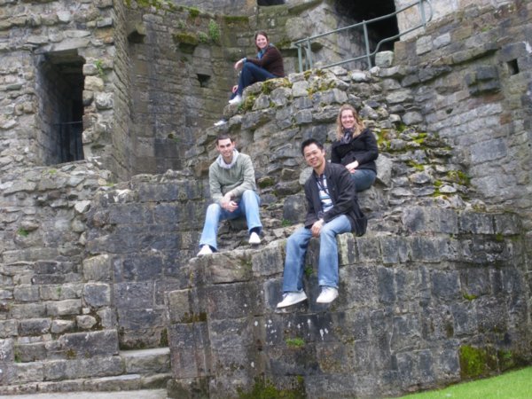 Group on Caernarfon Castle Wall