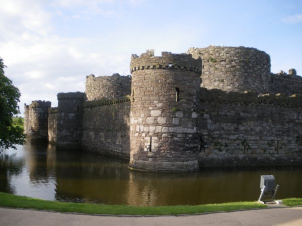 Moat around Beaumaris Castle
