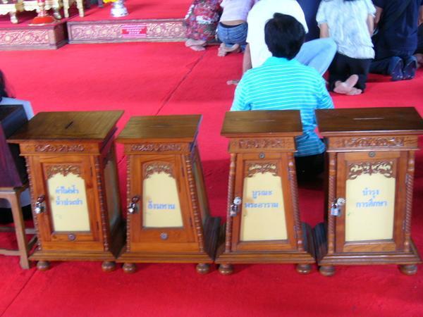 Boxes for prayers/wishes