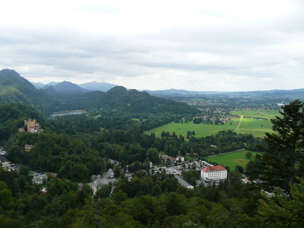 Looking down from Neuschwanstein