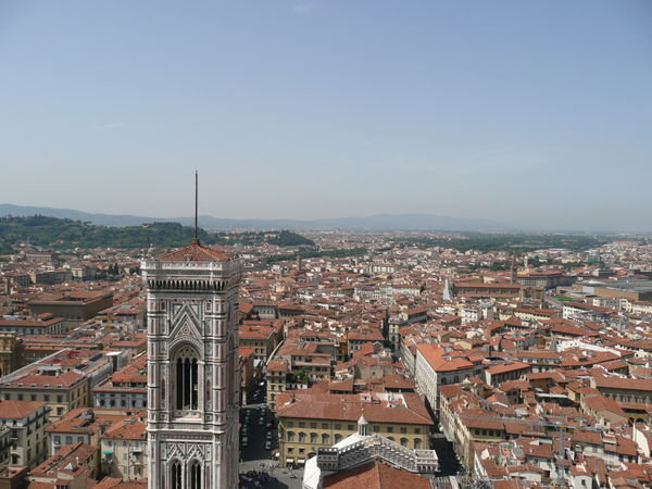 View of Florence from atop the Duomo dome