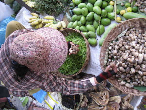Fresh produce at Battambong market