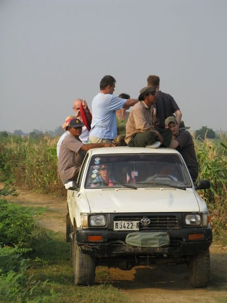Our pick up truck. This is a road - Cambodia style...